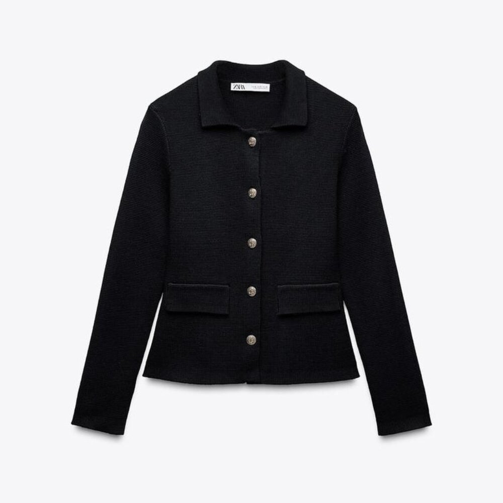 Waist trenched knit cardigan